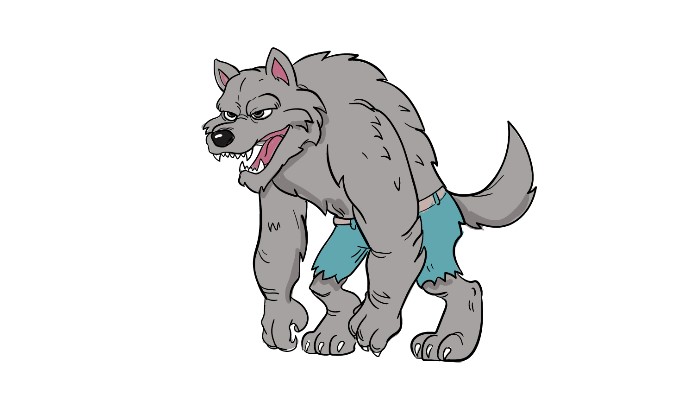 How to draw a werewolf